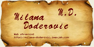 Milana Doderović vizit kartica